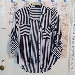 Black & White Striped Blouse